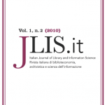 JLIS - Vol. 1 n. 2 (2010) Cover_Web_vol-1-n.-2