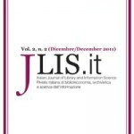 JLIS - vol. 2 n. 2 (2011) WEB_copertina_JLIS_2011_2
