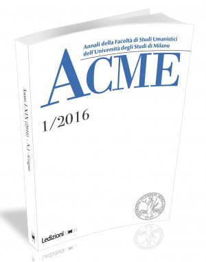 ACME  Vol. LXIX n.1/2016 Giugno