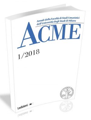 ACME Vol. LXXI n.1/2018 Luglio
