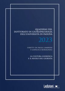 Copertina del libro Quaderni del dottorato in giurisprudenza dell'Università di Padova 2023