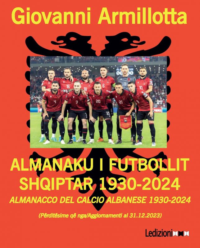 Copertina del libro Almanacco del calcio albanese 1930-2024