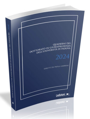 Copertina Quaderni del dottorato 2024