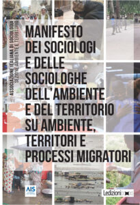 Copertina del libro Manifesto dei sociologi e delle sociologhe dell'ambiente e del territorio su ambiente, territori e processi migratori