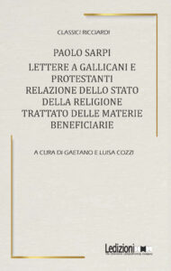 Copertina del libro Paolo Sarpi, Lettere a Gallicani e Protestanti