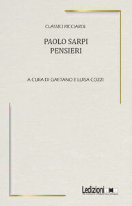Copertina del libro Paolo Sarpi, Pensieri