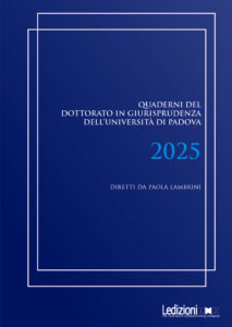Copertina del libro Quaderni del dottorato in Giurisprudenza dell'Università di Padova 2025
